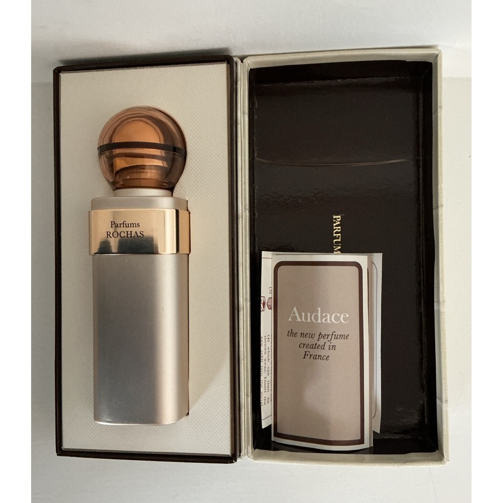 Vintage ROCHAS AUDACE PARFUM ATOMIZER 1/2 FL OZ REFILLABLE SPRAY In Open Box